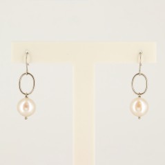 Pendientes de oro blanco y perlas cultivadas