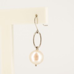 Pendientes de oro blanco y perlas cultivadas