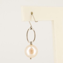 Pendientes de oro blanco y perlas cultivadas