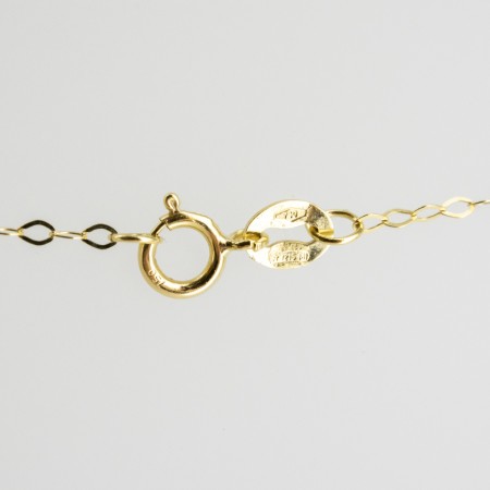 Colgante de oro 18 kt. con diamantes y zafiro