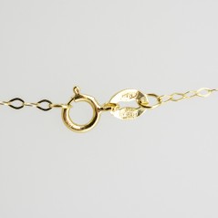 Colgante de oro 18 kt. con diamantes y zafiro