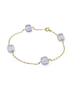 Pulsera Vild con Amatistas y Oro 18k | Joyas de Color Brillantes