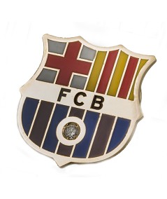 Emblema del FC Barcelona con Diamante | Oro 18k | Esmaltado a mano