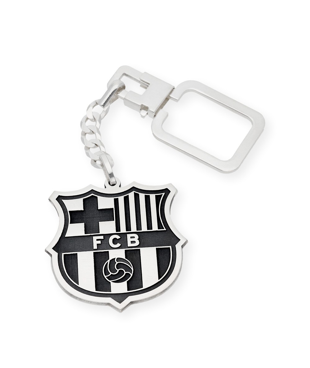 Llavero FC Barcelona - Plata de ley 925 - Vintage - Hecho a mano