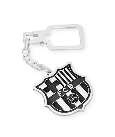 Llavero FC Barcelona - Plata de ley 925 - Vintage - Hecho a mano