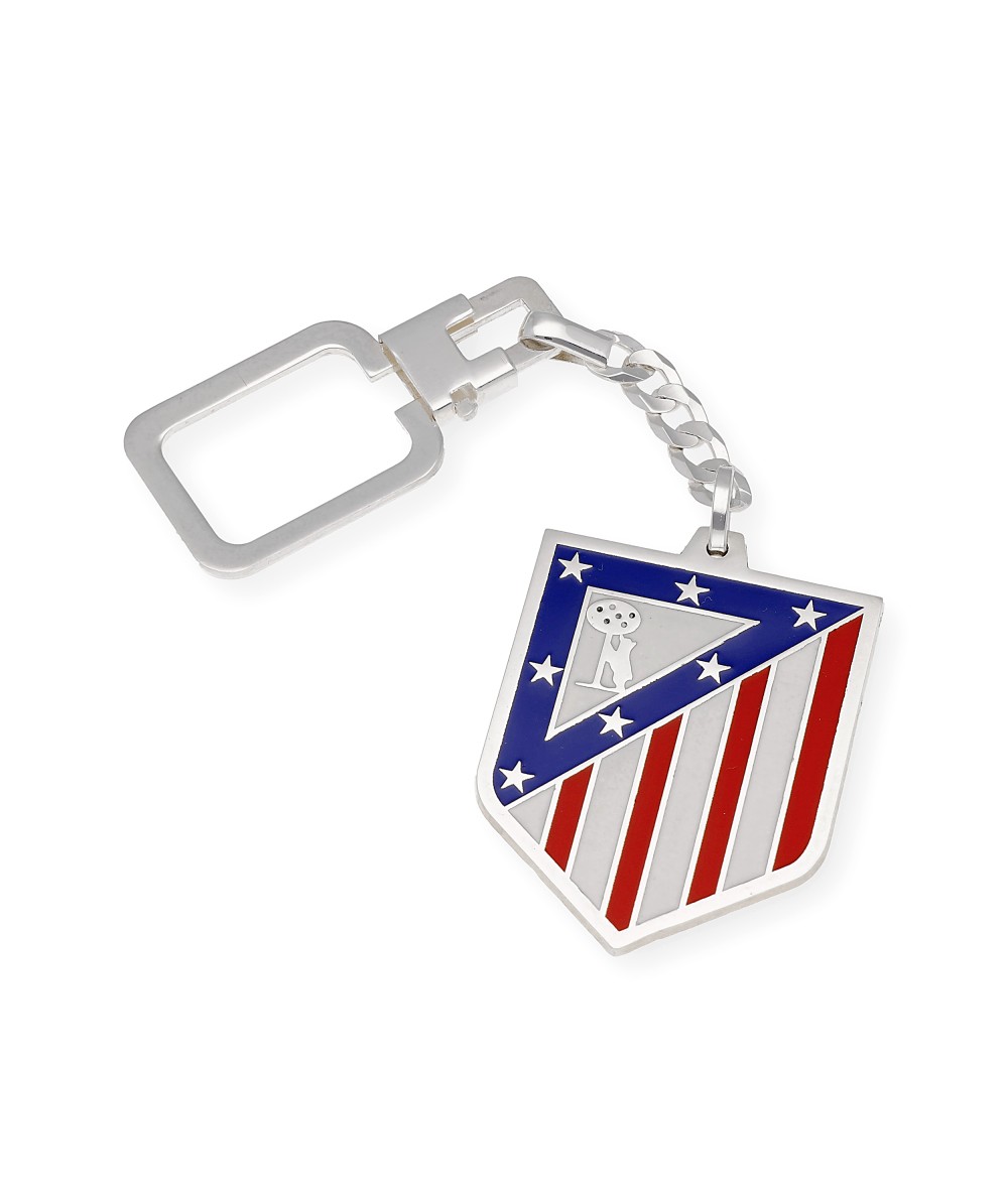 Llavero Atlético de Madrid | Plata de ley 925 | Esmalte de Color