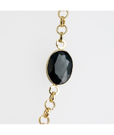 Colgante de oro 18kt con 5 zafiros