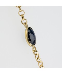 Colgante de oro 18kt con 5 zafiros