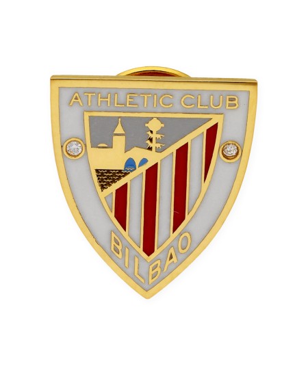 Pin Athletic Club Bilbao Oro 18k Diamantes y Esmalte a Fuego