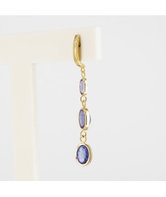 Pendientes de Oro 18kt con 6 Tanzanitas