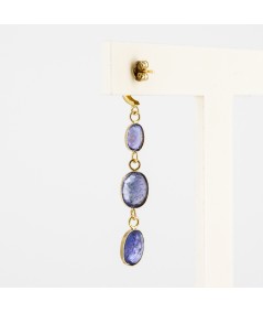 Pendientes de Oro 18kt con 6 Tanzanitas