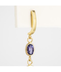 Pendientes de Oro 18kt con 6 Tanzanitas