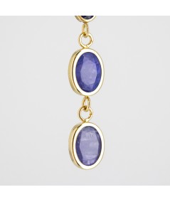 Pendientes de Oro 18kt con 6 Tanzanitas