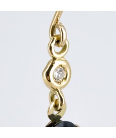 Pendientes de Oro 18kt con Diamantes y Zafiro