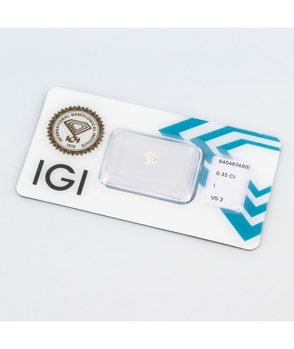 Diamante certificado de 0.35 ct.- Talla brillante