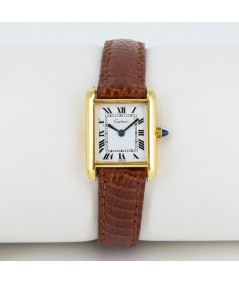 Reloj Cartier Tank vintage chapado en oro 18 kt.