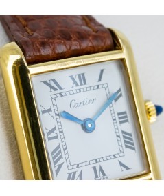 Reloj Cartier Tank vintage chapado en oro 18 kt.