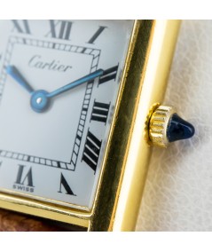 Reloj Cartier Tank vintage chapado en oro 18 kt.