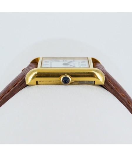 Reloj Cartier Tank vintage chapado en oro 18 kt.
