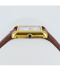 Reloj Cartier Tank vintage chapado en oro 18 kt.