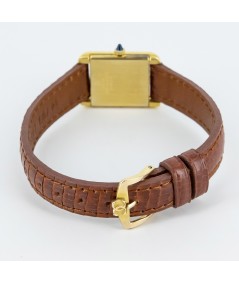 Reloj Cartier Tank vintage chapado en oro 18 kt.