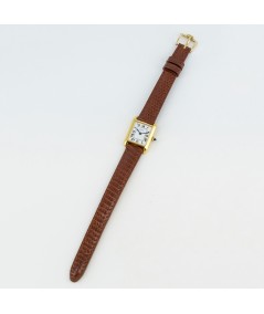 Reloj Cartier Tank vintage chapado en oro 18 kt.