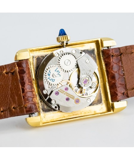 Reloj Cartier Tank vintage chapado en oro 18 kt.