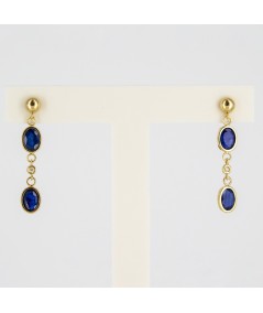 Pendientes de Oro 18kt con Diamantes y Zafiros