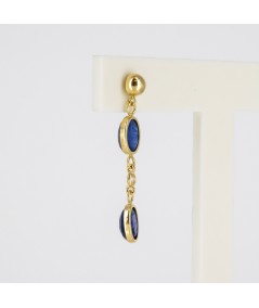 Pendientes de Oro 18kt con Diamantes y Zafiros