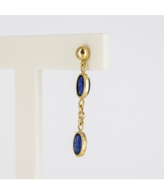 Pendientes de Oro 18kt con Diamantes y Zafiros