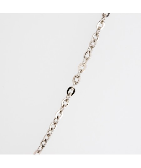 Gargantilla de Oro Blanco 18kt con Zafiro