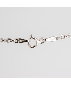 Gargantilla de Oro Blanco 18kt con Zafiro