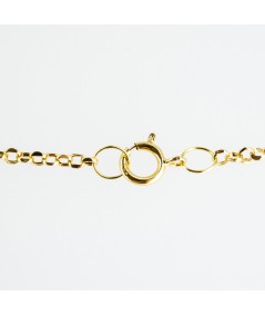 Gargantilla de oro 18 kt. con peridoto, perlas y rubí