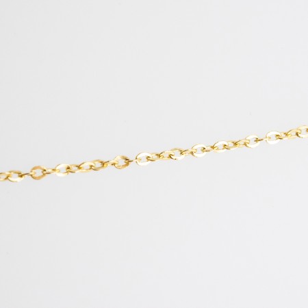 Conjunto de gargantilla y pendientes de oro amarillo de 18 kt. con nácar y diamantes talla brillante