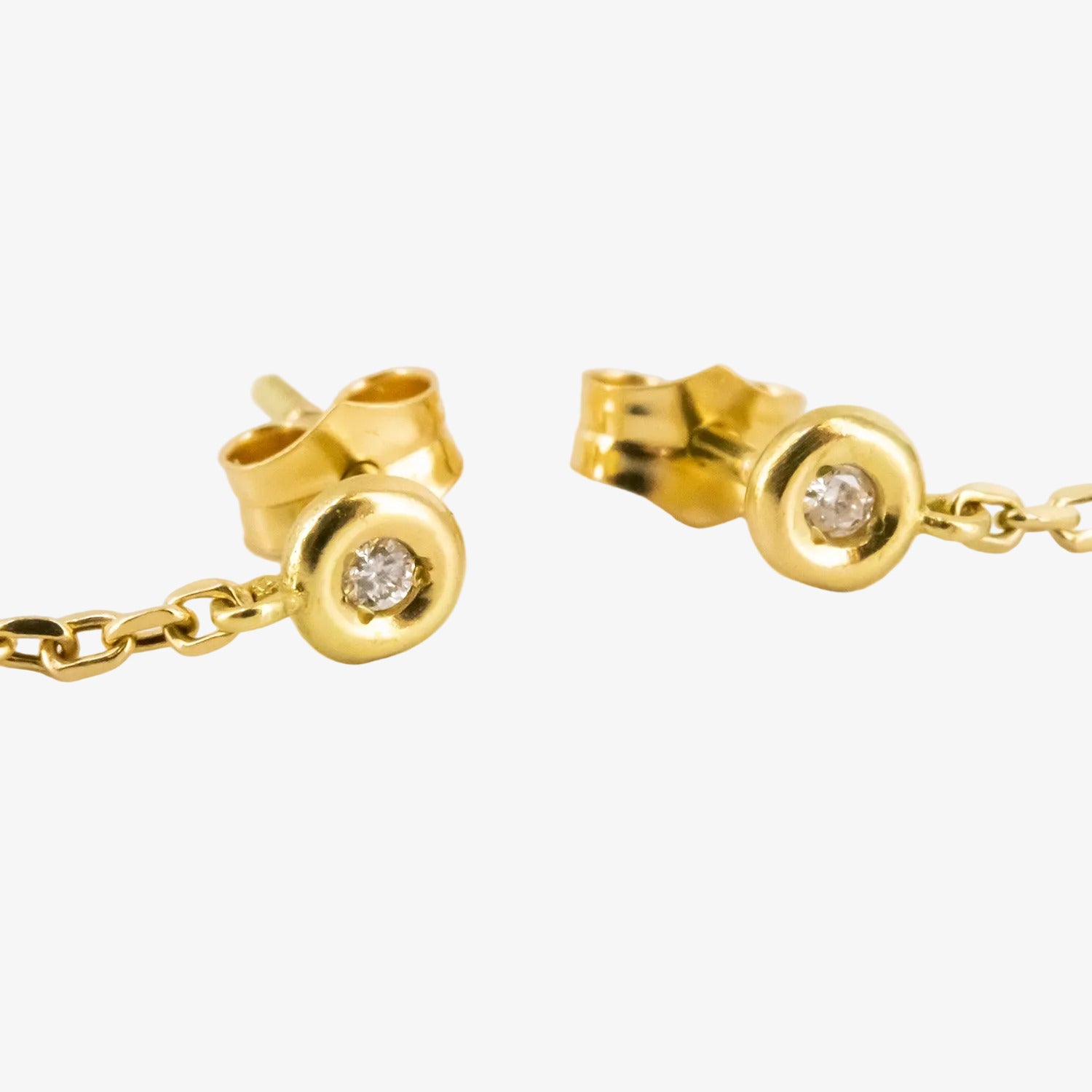 Set of 18 kt. gold pendant and earrings with diamonds and baroque Tahitian pearls