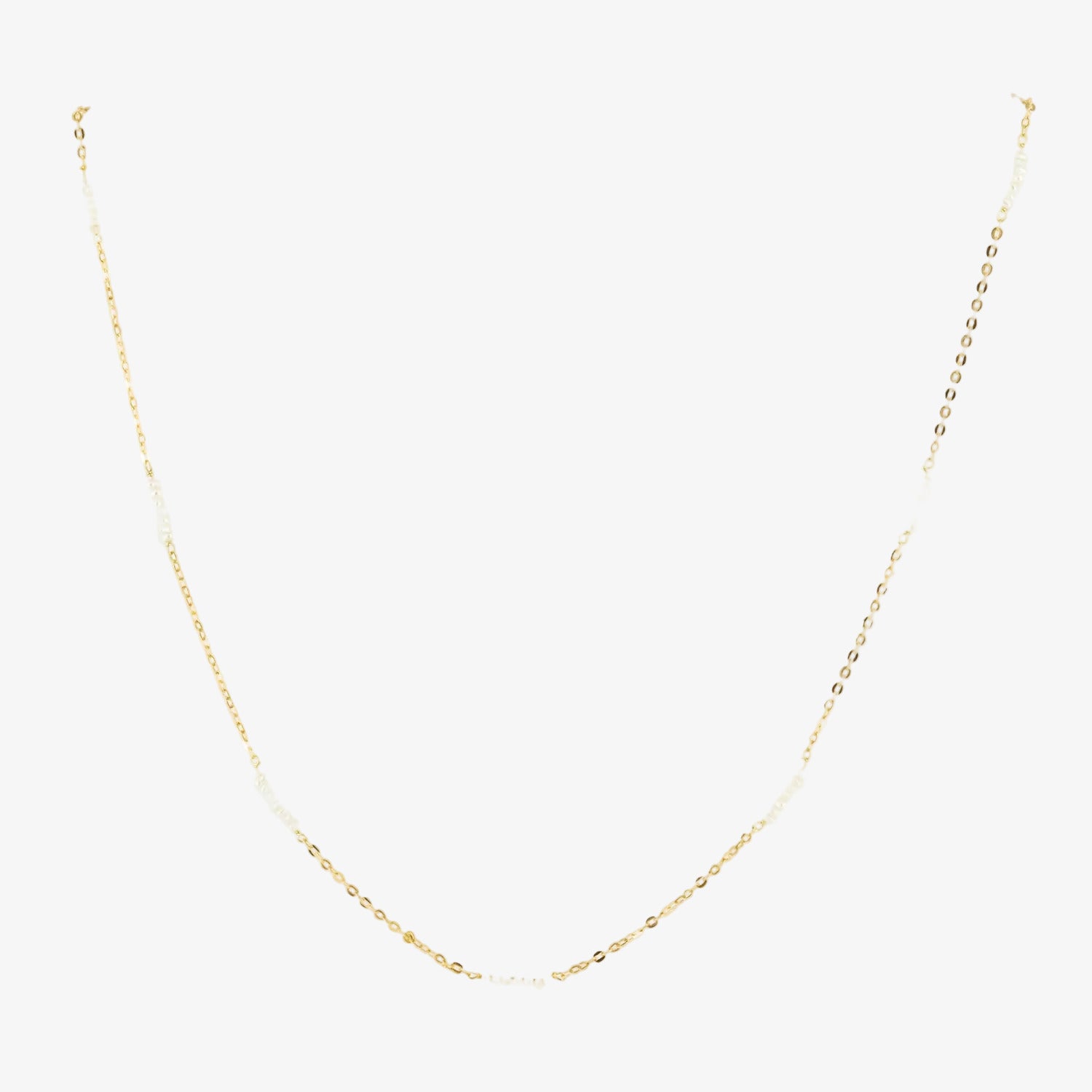 Gargantilla de oro amarillo de 18 kt. con perlas tipo aljófar