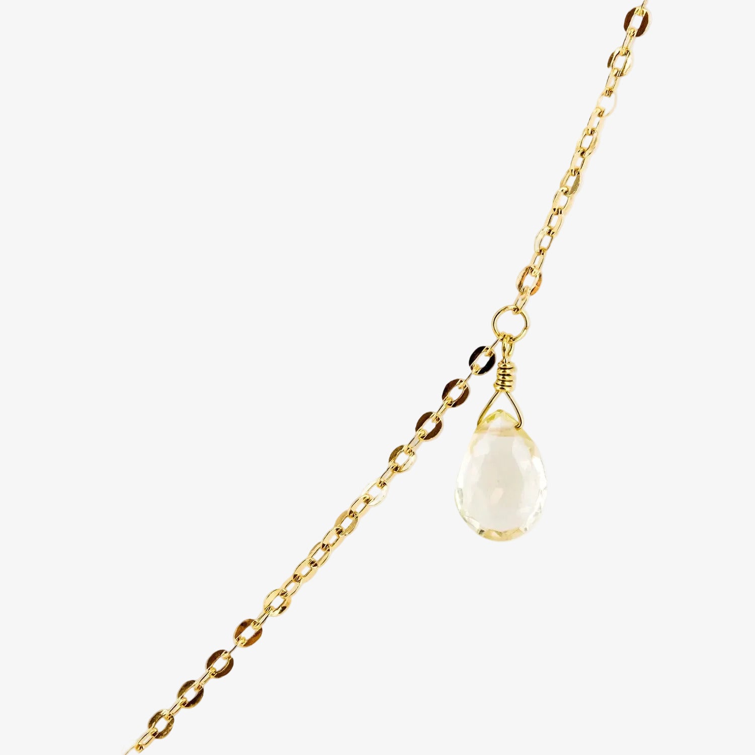 Gargantilla de oro 18 kt. con tres cuarzos citrinos
