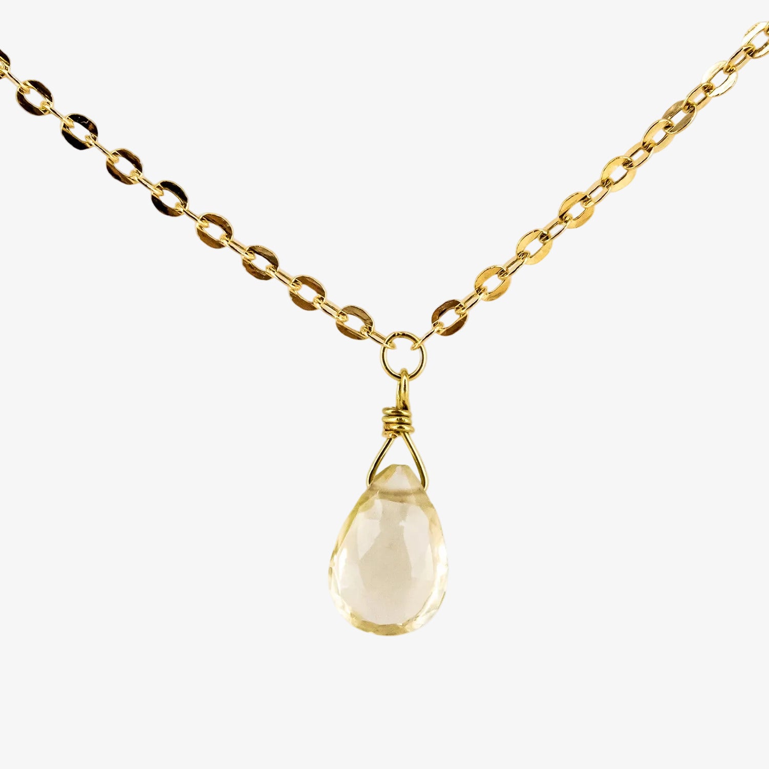 Gargantilla de oro 18 kt. con tres cuarzos citrinos