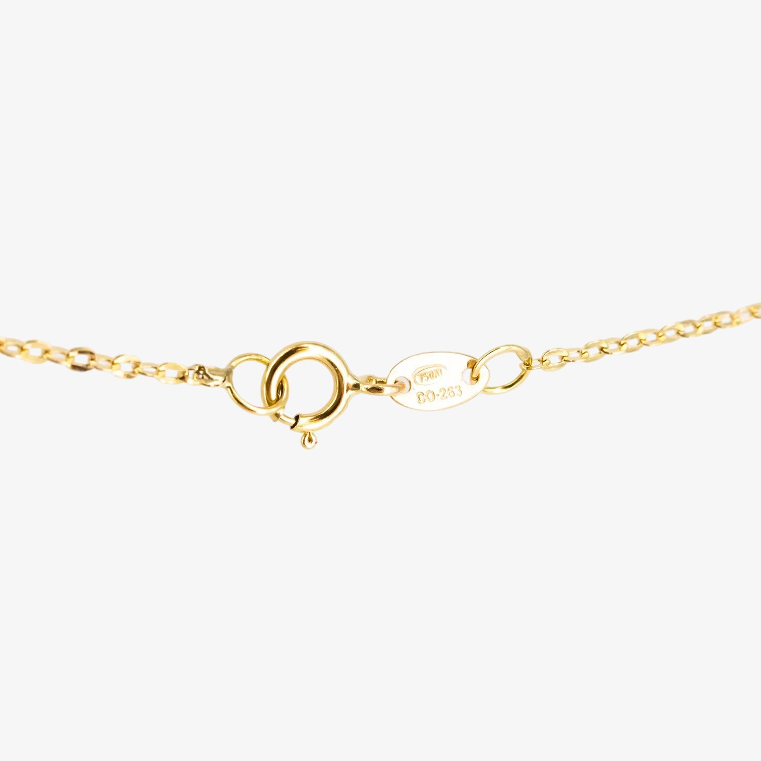 Gargantilla de oro 18 kt. con tres topacios azules