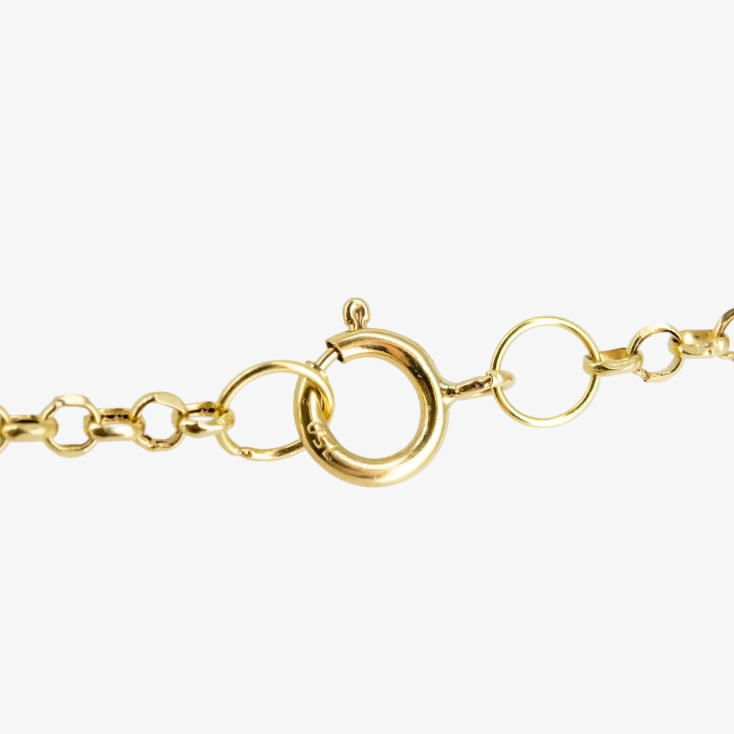 Gargantilla de oro amarillo de 18 kt. con distintas piedras preciosas