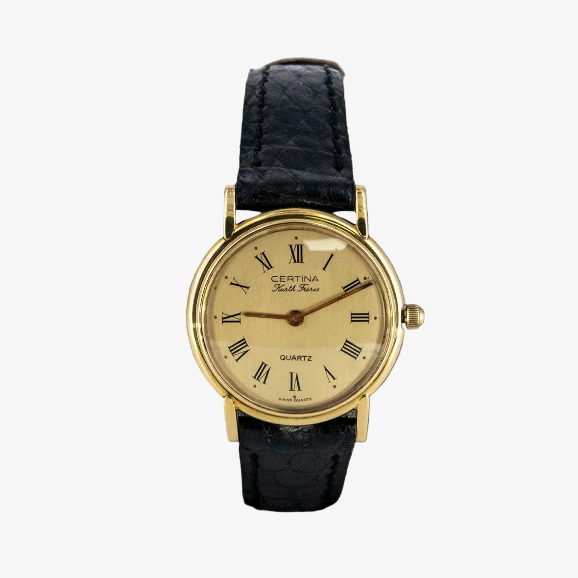 Reloj de pulsera vintage para señora Certina Kurth Freres de acero bañado en oro
