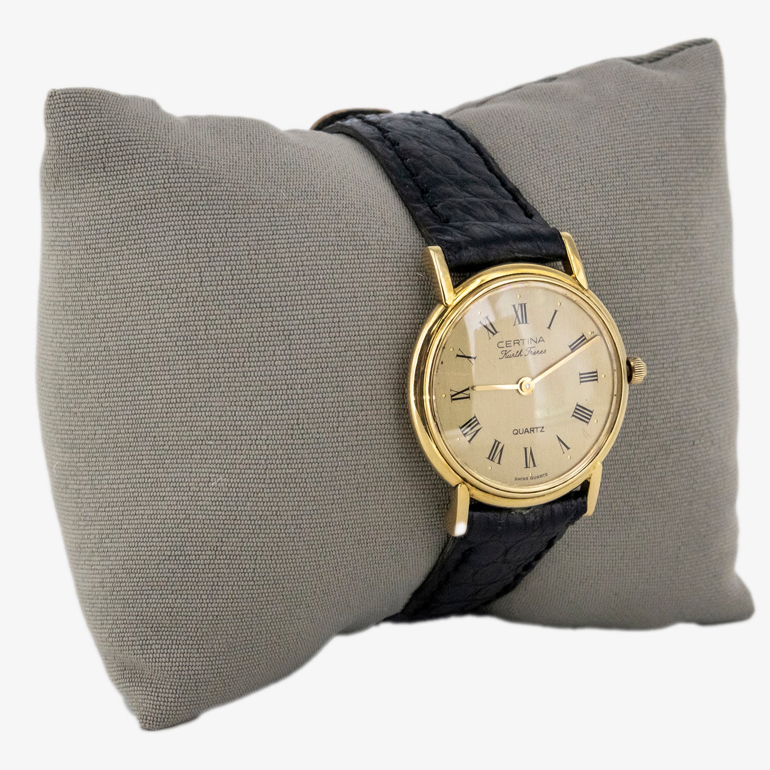 Reloj de pulsera vintage para señora Certina Kurth Freres de acero bañado en oro