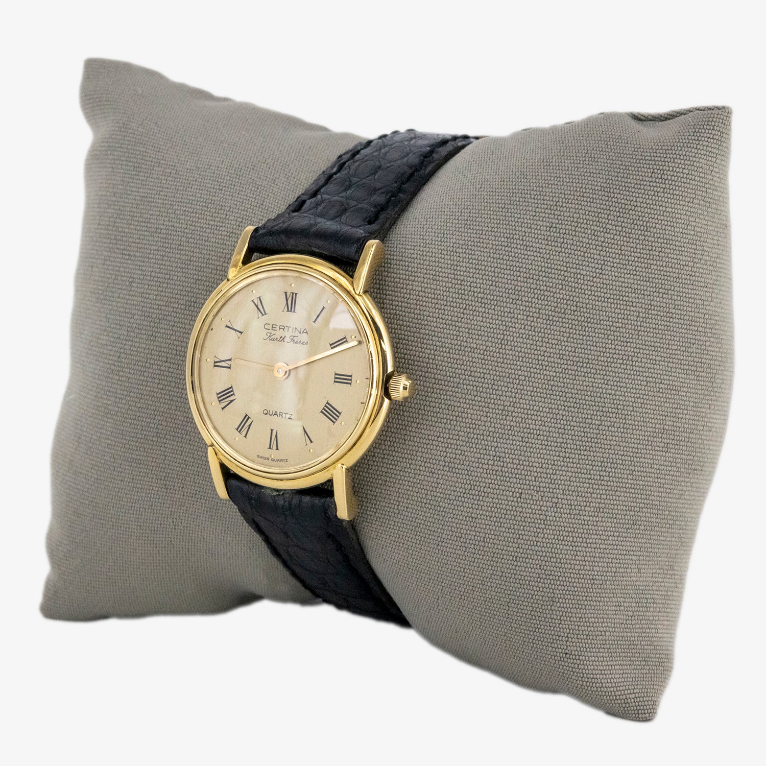 Reloj de pulsera vintage para señora Certina Kurth Freres de acero bañado en oro