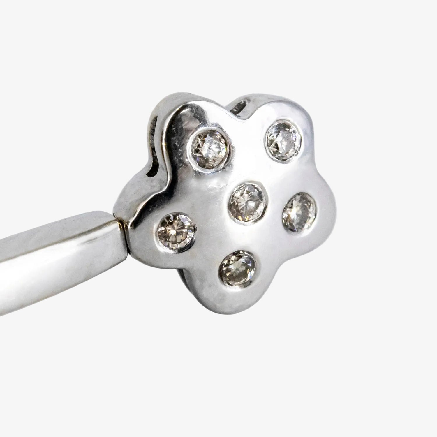 Pendientes de oro blanco de 18 kt. con diamantes y perlas de Tahití