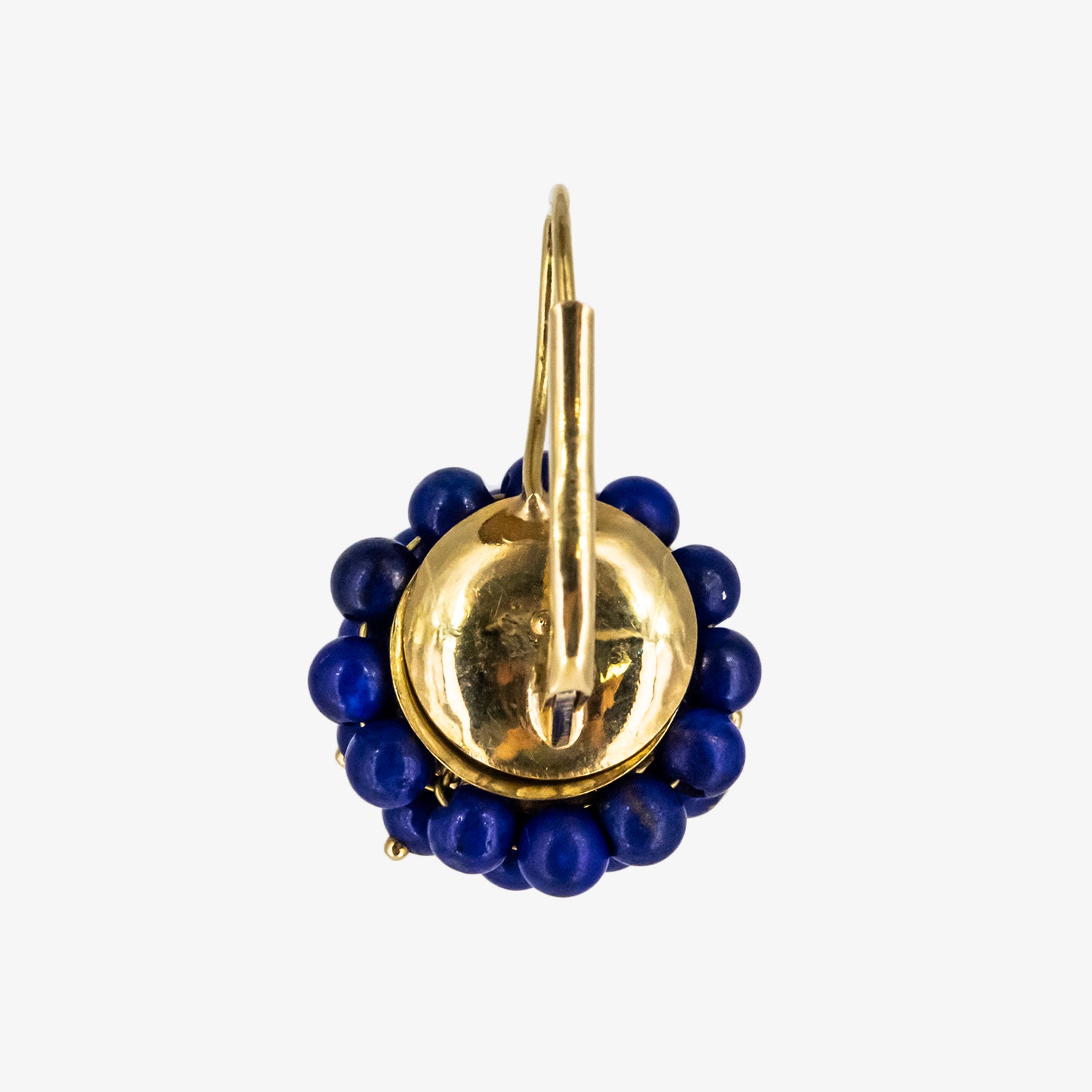 Pendientes de oro 18 kt. con racimo de zafiros