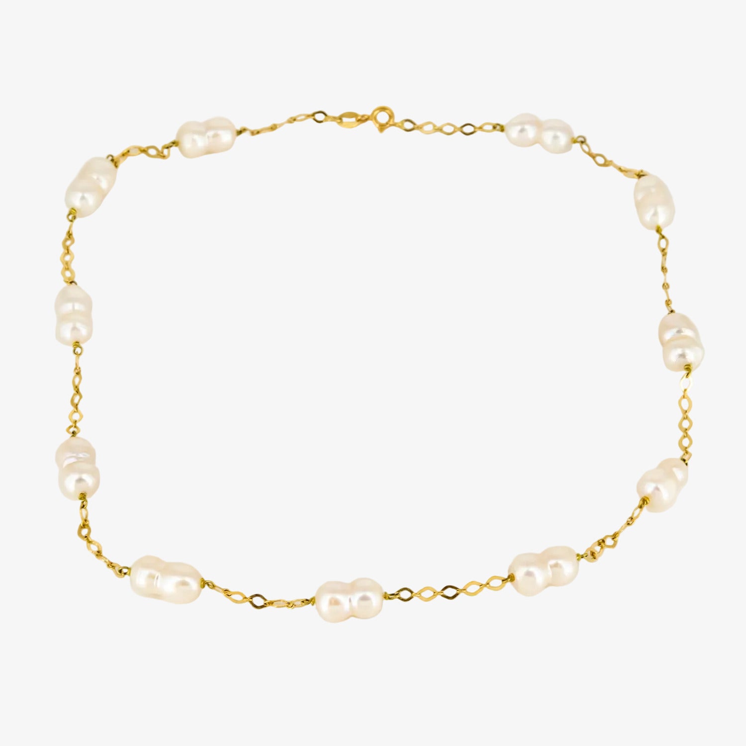 Gargantilla de oro de 18 kt. con perlas cultivadas