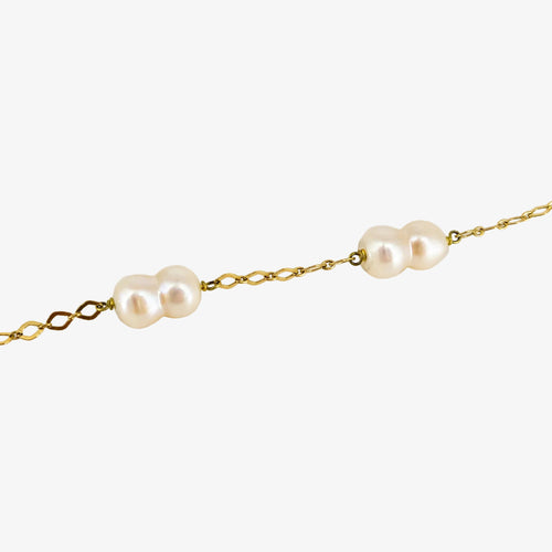 Gargantilla de oro de 18 kt. con perlas cultivadas