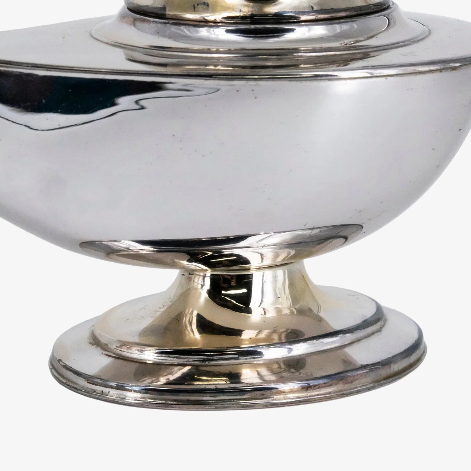 Lámpara de aceite realizada en plata de ley, vintage