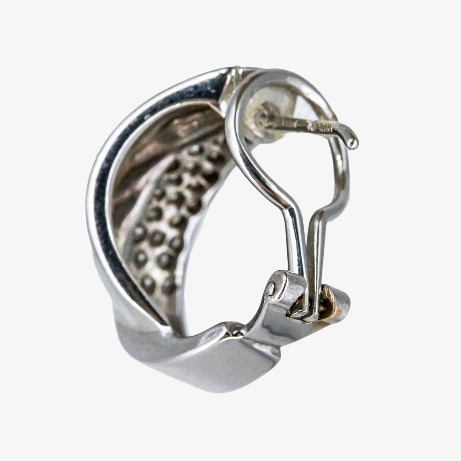Pendientes de oro blanco 18 kt. con diamantes talla brillante