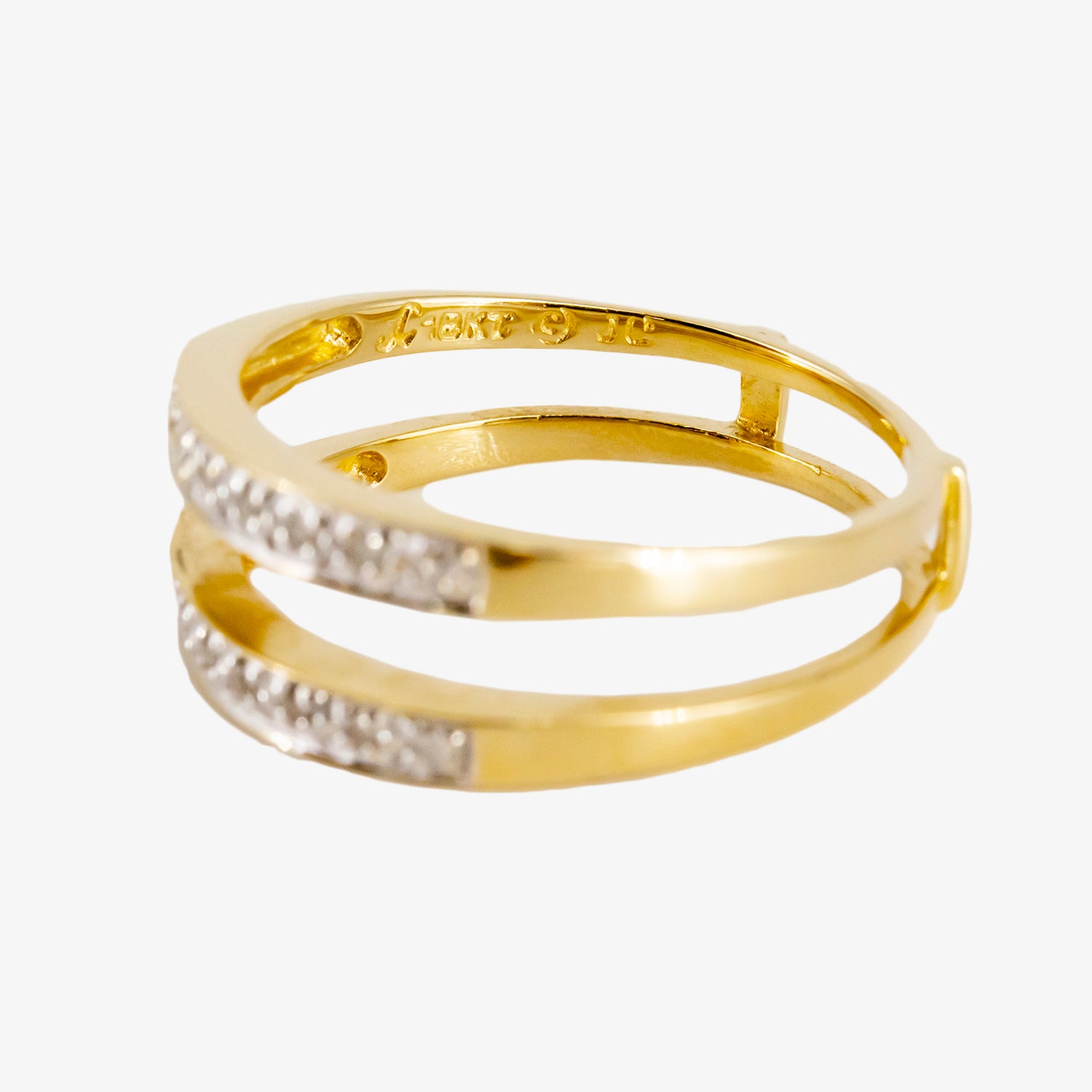 Sortijas combinables de oro 18 kt. con diamantes, rubíes, zafiros y esmeraldas